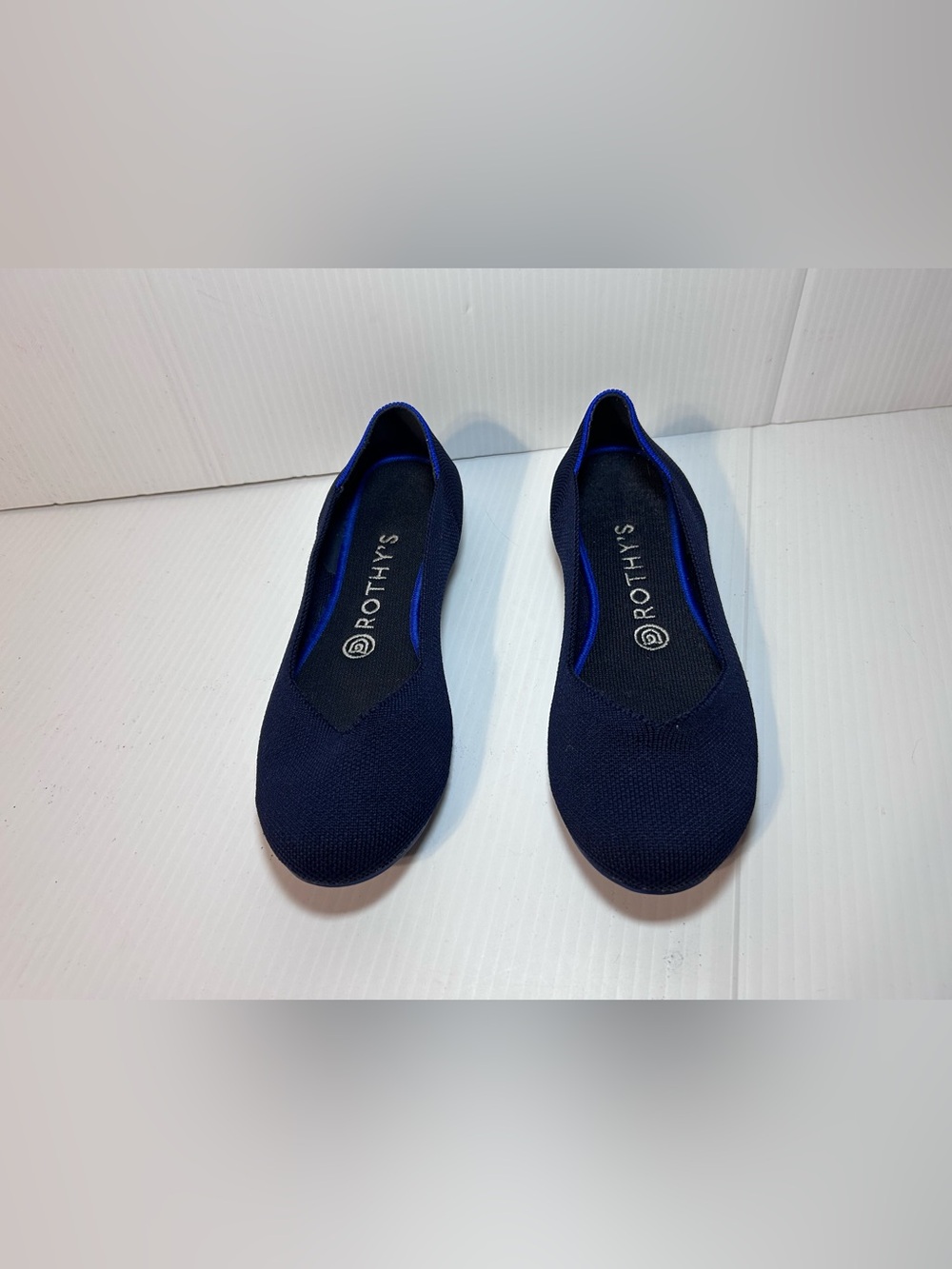 Rothy’s navy slip on flats shoe women size 7.5